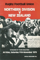 Northern Division v New Zealand 1979 rugby  Programmes